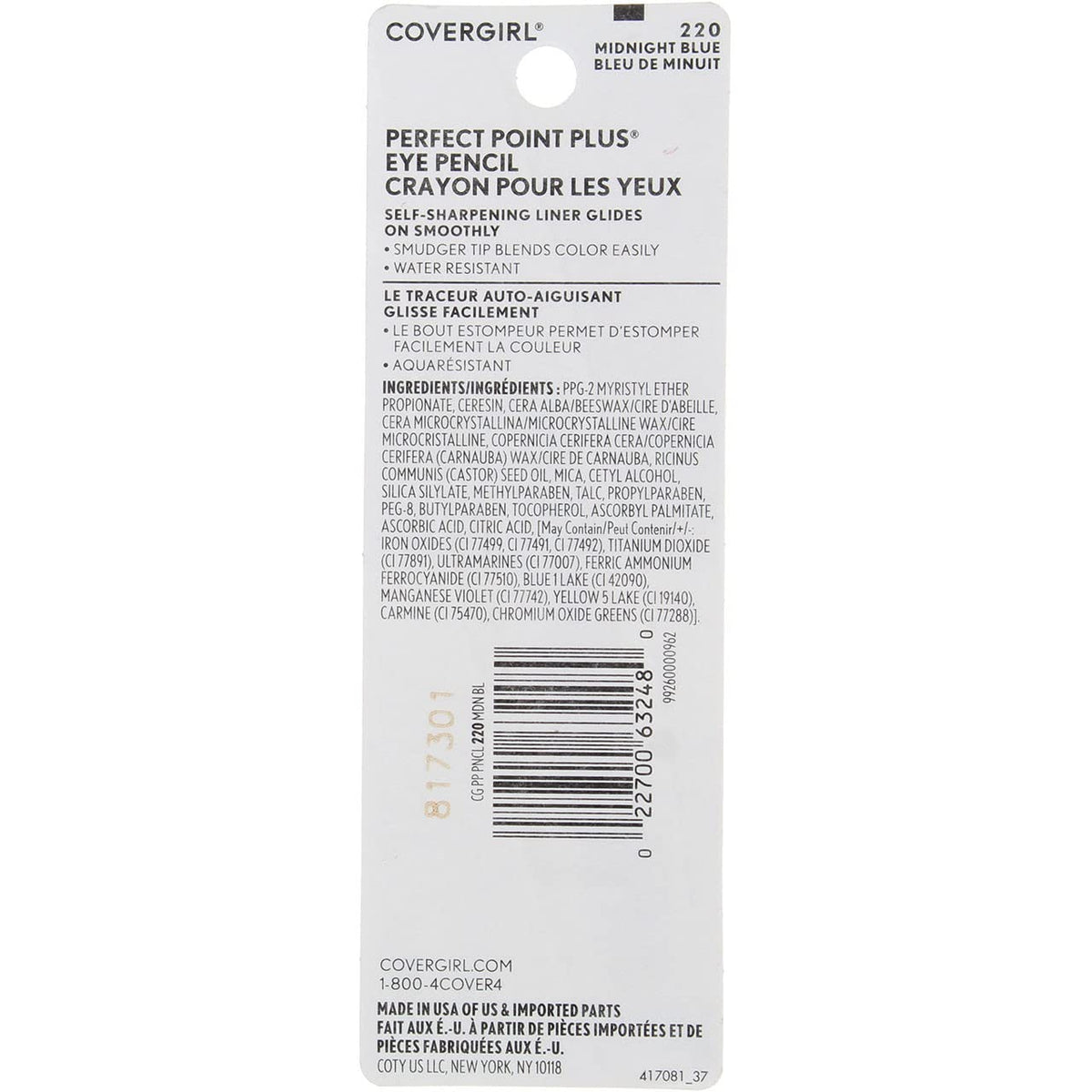 CoverGirl Queen Collection Perfect Point Plus Eyeliner, Midnight Blue 220, 0.008 Ounce (Pack of 20)