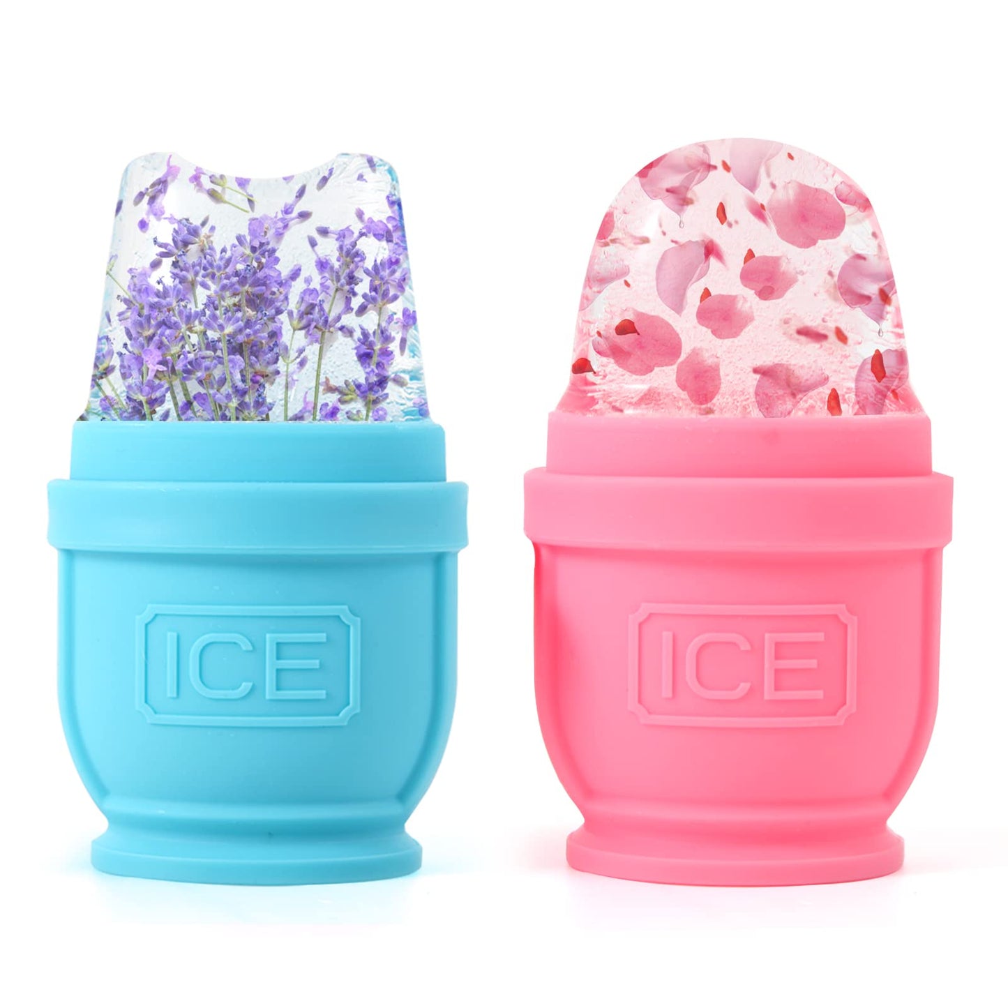 BFASU 2 Packs Face and Body Ice Roller, Silicone Ice Cube for Puffiness, Pain Relief, Cold Therapy Ice Cup Molds Massage Tool Beauty & Personal Care BFASU
