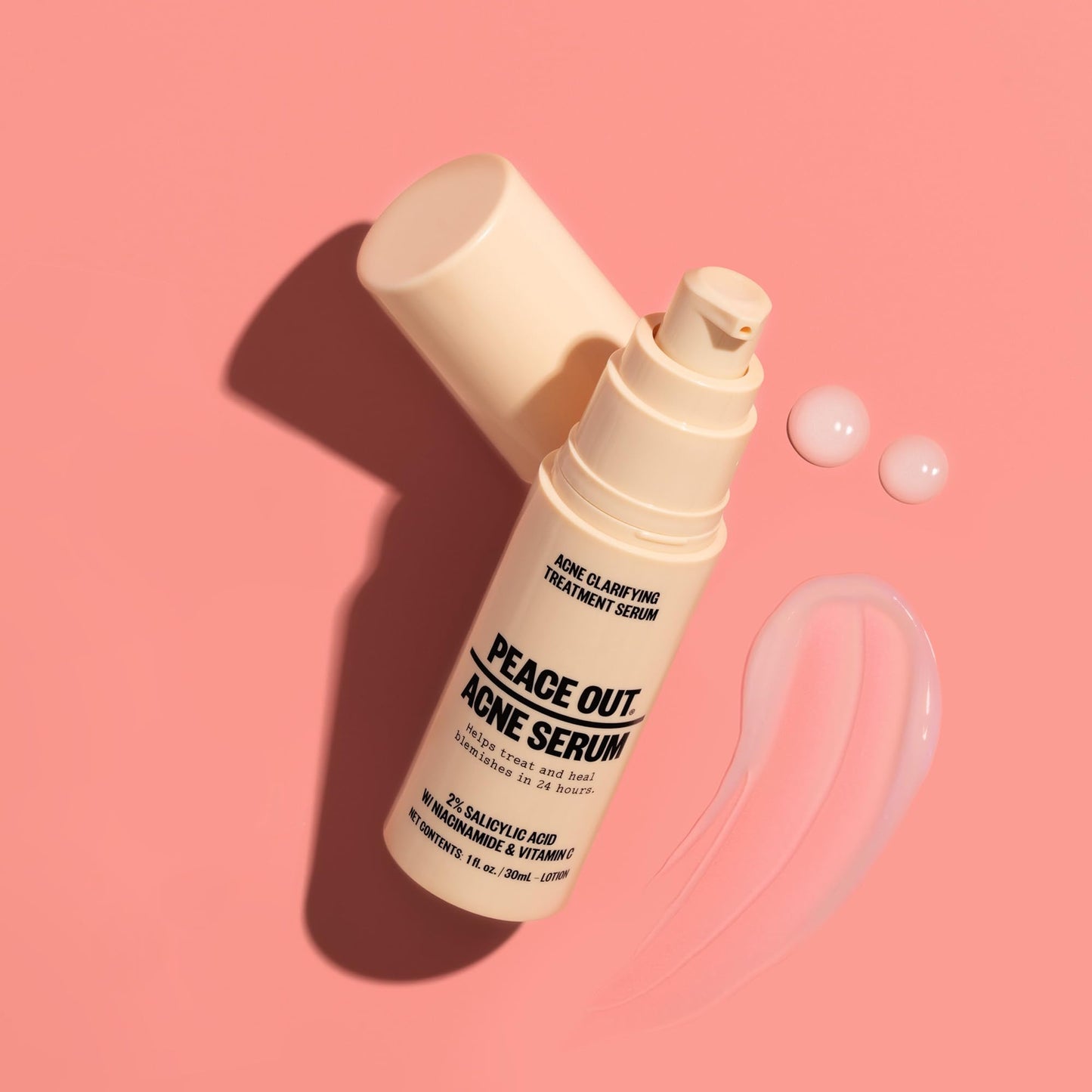 PEACE OUT Skincare Acne Serum. Daily Multi-Benefit Face Serum with 2% Salicylic Acid to Target Pimples, Zits, Blemishes and Breakouts Beauty & Personal Care PEACE OUT