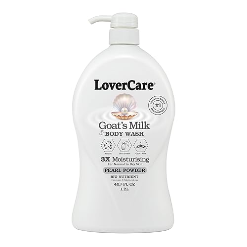 Lovercare goat's milk body wash shower cream Pearl Powder 40.7 oz (1200ml) Beauty & Personal Care Lovercare