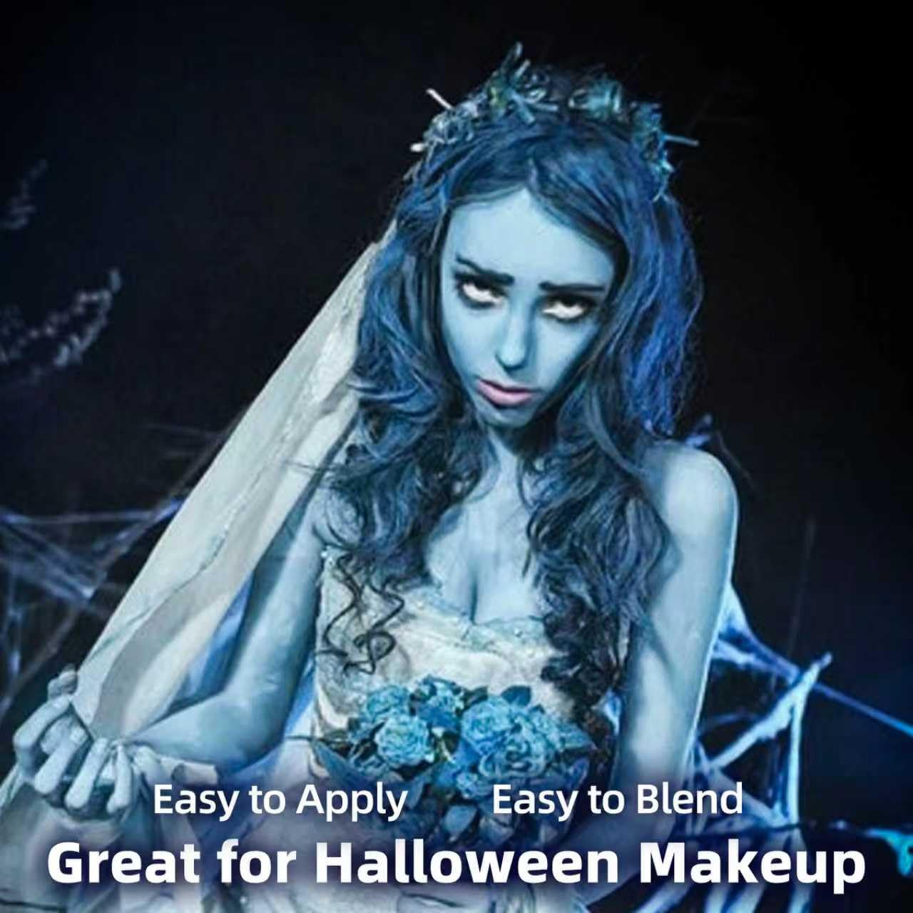 Halloween Sally Makeup Kit, Corpse Bride Corpse Bride Face Painting Kit, Sally Face Costume Women Cosplay, for Halloween Dress Up, Party Beauty & Personal Care Js2U ZW