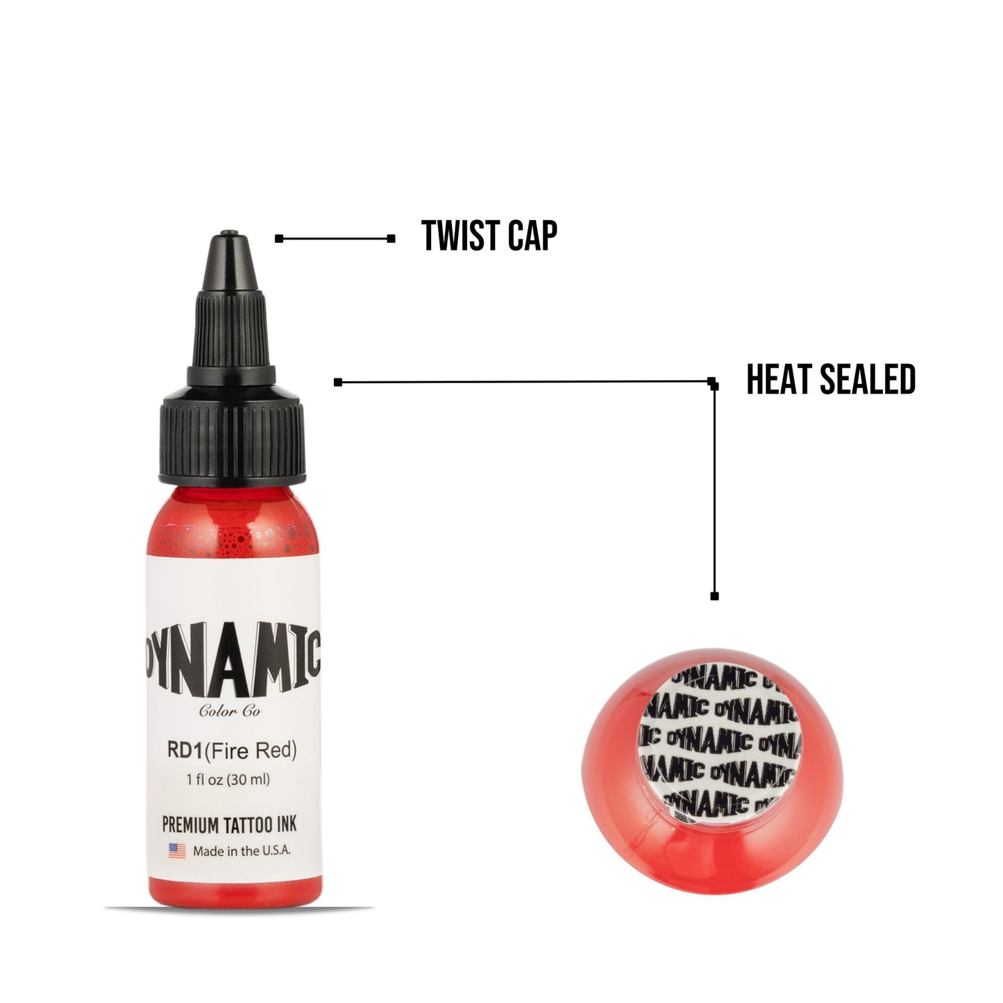 Dynamic Color Fire Red Tattoo Ink, Made in USA Since 1990, 1 oz Beauty and Personal Care Dynamic Color Co