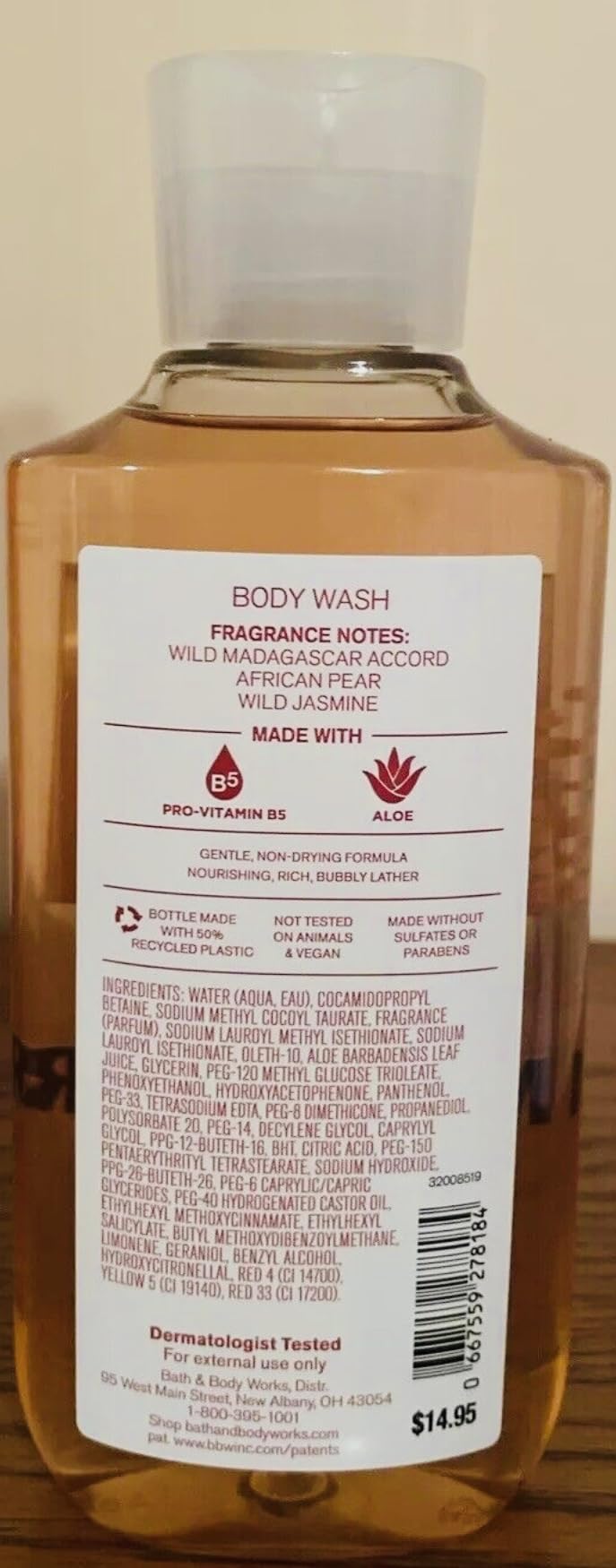 Bath & Body Works Wild Madagascar Vanilla Body Wash 10 Ounces Beauty & Personal Care Bath & Body Works