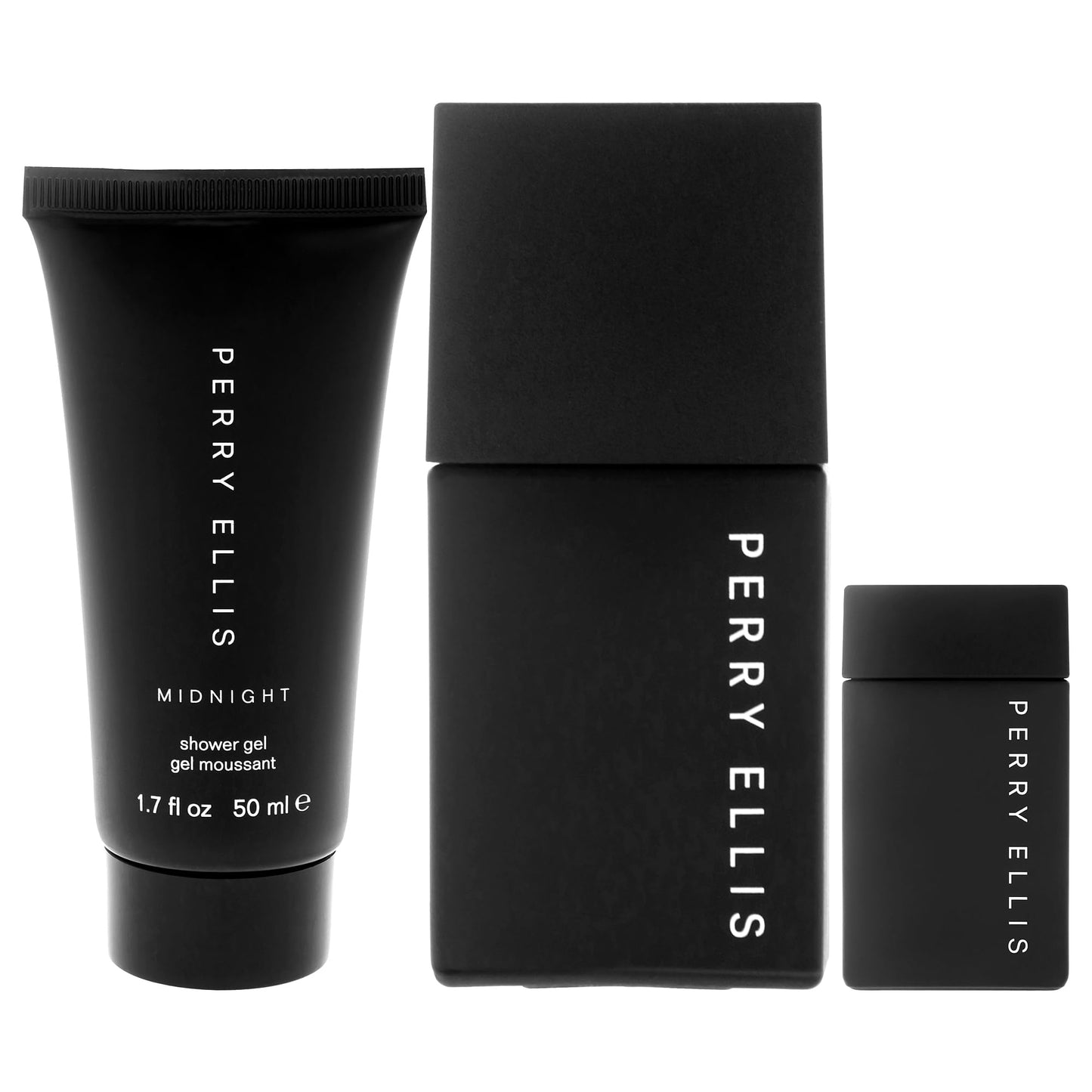 Midnight by Perry Ellis for Men - 3 Pc Gift Set 3.4oz EDT Spray, 0.25oz EDT Spray (Mini), 1.7oz Shower Gel Beauty & Personal Care Perry Ellis