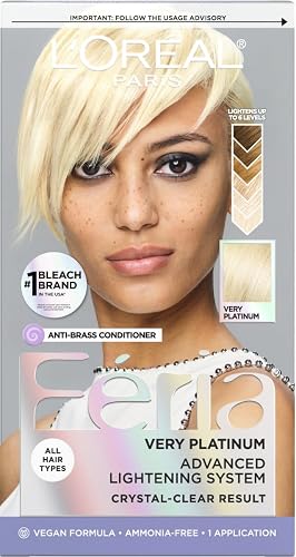 L'Oreal Paris Feria Multi-Faceted Shimmering Permanent Hair Color, Very Platinum, Pack of 1 Hair Dye Kit Beauty & Personal Care L'Oreal Paris