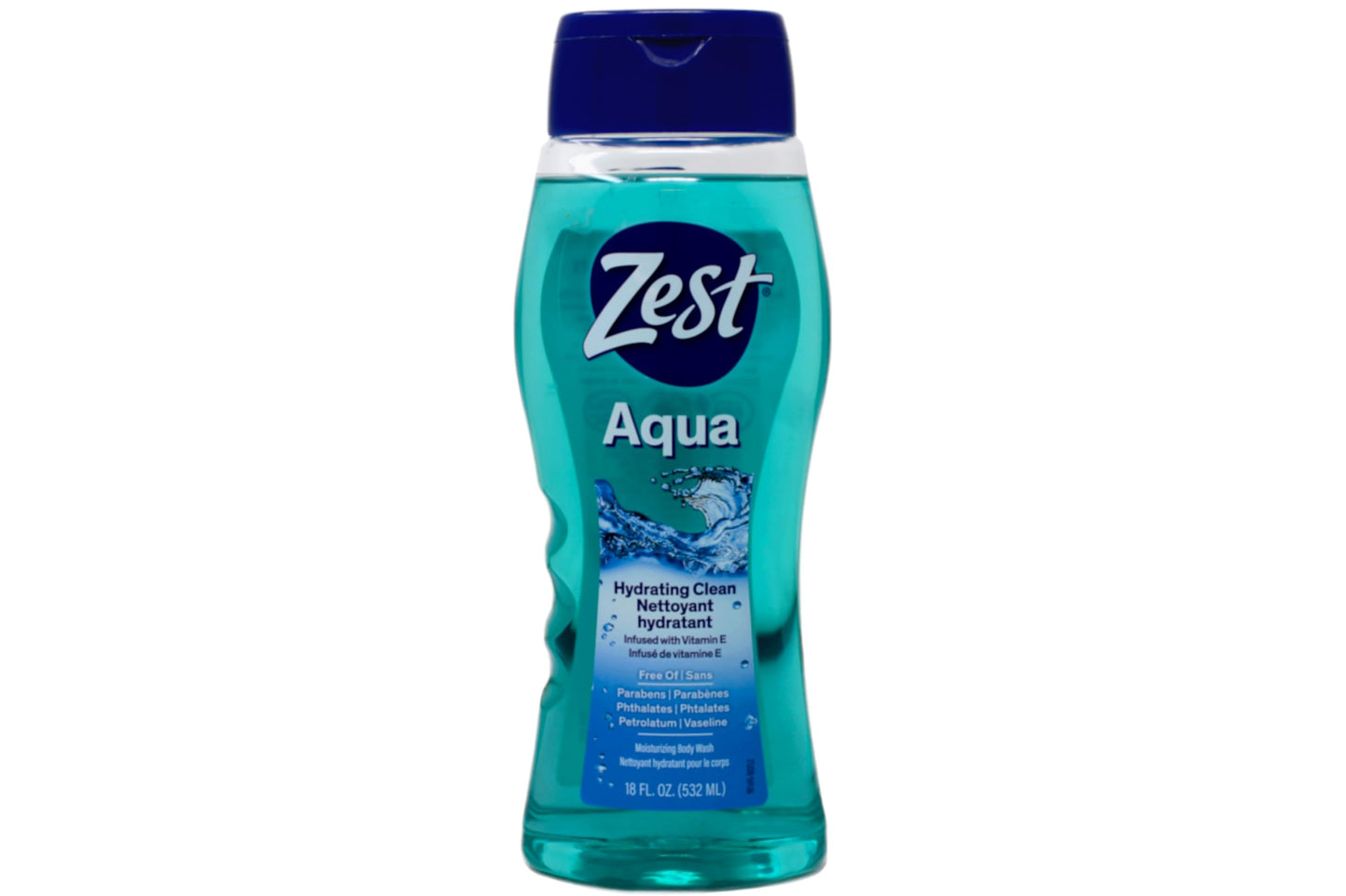 Zest Hydrating Body Wash - Aqua - Moisturizing Body Wash for Men and Women - Bath Soap with Vitamin E - Gentle Paraben Free Formula - 6 pc Beauty & Personal Care Zest