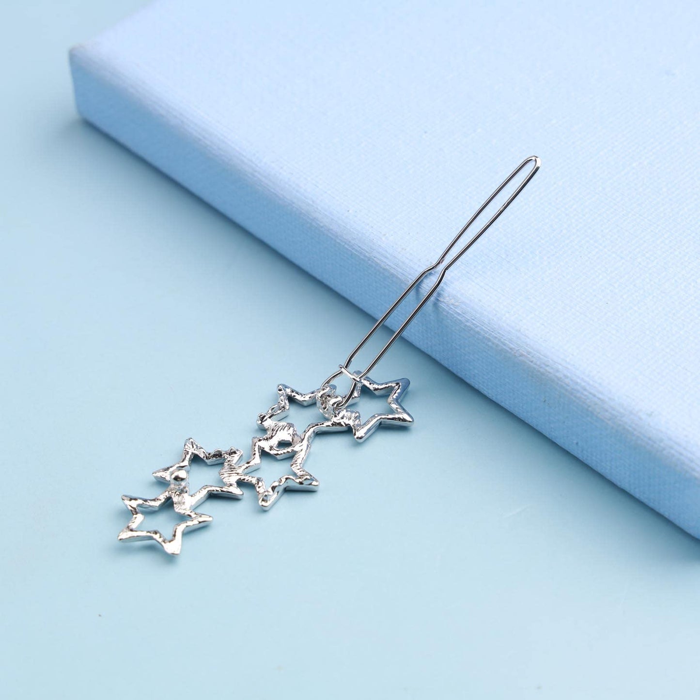 YienDoo Vintage Silver Metal Cluster Hair Accessories - Star Barrettes, Hoop Bobby Pins, and Bridal Hair Clips for Women and Girls Beauty & Personal Care YienDoo