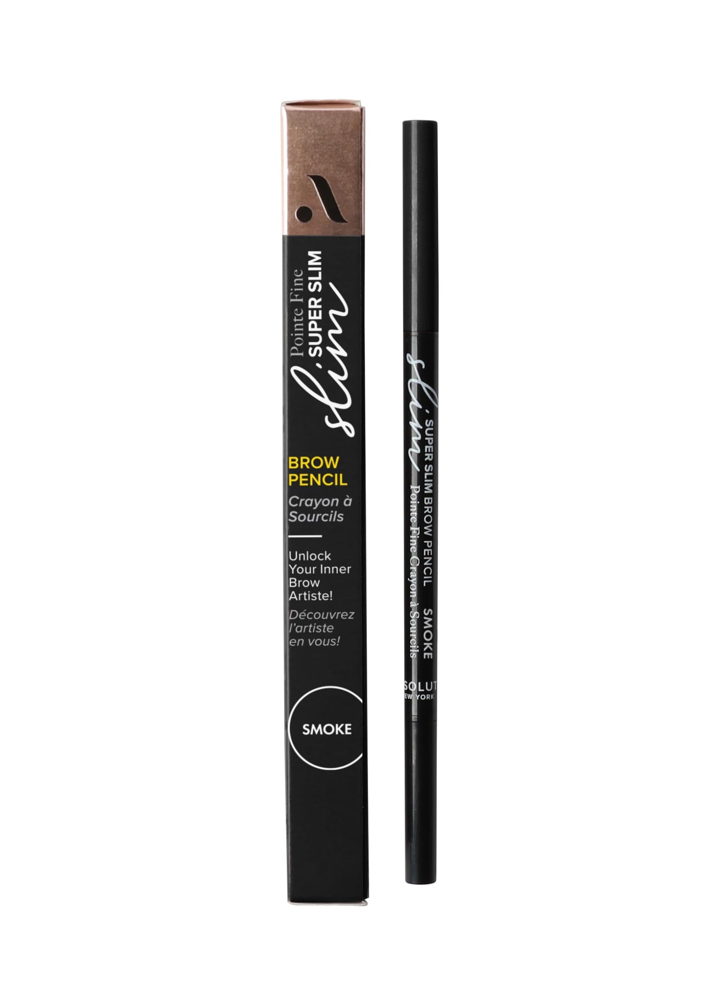 Absolute New York Super Slim Brow Pencil, Fine Point, Dual Ended, Fade Resistant and Long Lasting (Smoke) Beauty & Personal Care Absolute New York