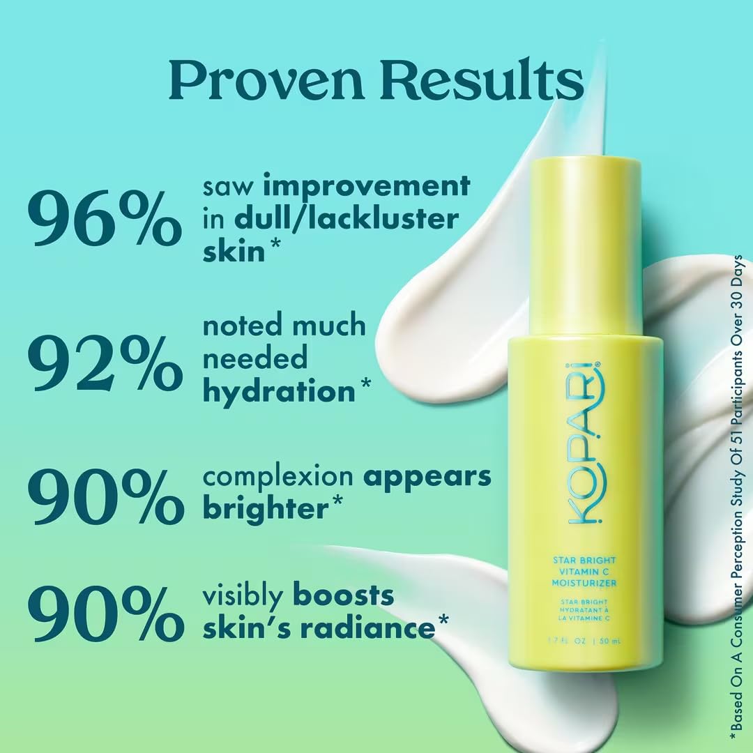 Kopari Star Bright Vitamin C Moisturizer with Starfruit & Niacinamide, Lightweight Formula Melts Into Skin, Brighten & Even Complexion, 1.7oz Beauty & Personal Care Kopari