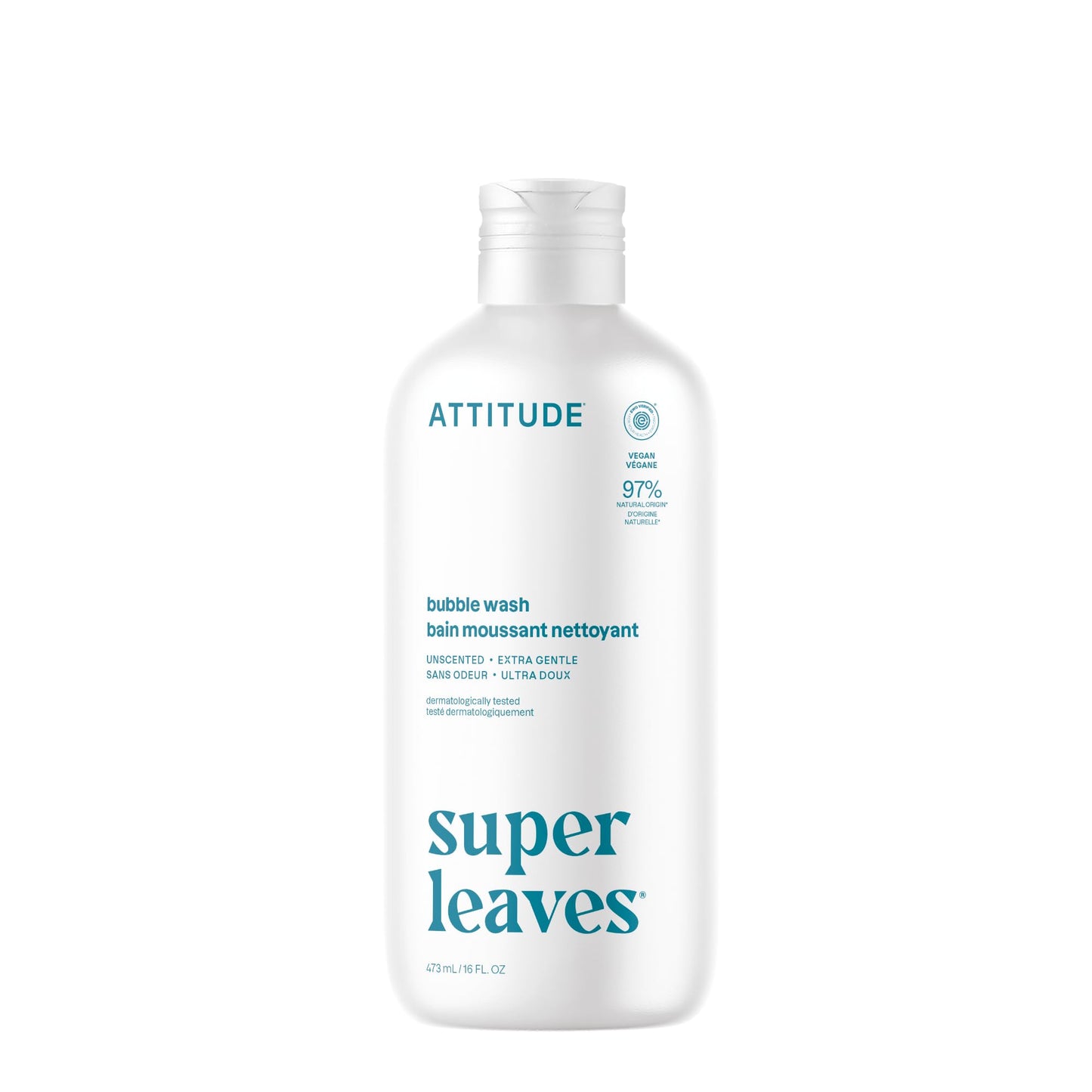 Attitude Bubble Bath, EWG Verified, Plant and Mineral-Based, Dermatologically Tested, Vegan Body Care Products, Extra Gentle, Unscented, 16 Fl Oz Beauty and Personal Care BIO SPECTRA ATTITUDE