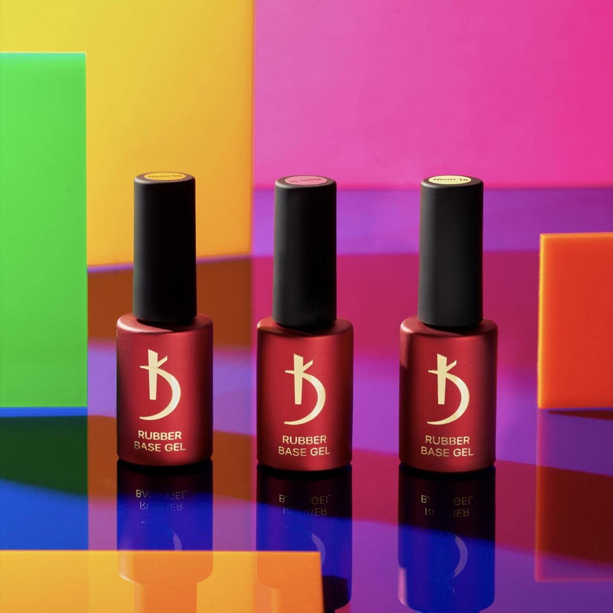 kodi professional Color Rubber Base Gel, NEON 01 | 7 ML | 0.24 oz | Stylish | bright |original |shades (NEON 02)