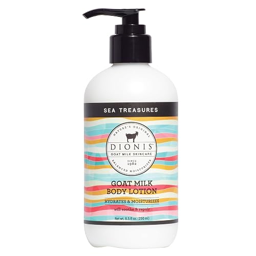 Dionis Goat Milk Lotion - Moisturizing Body Lotion for Dry Skin, Sensitive Skin Safe, Lightweight Non-Greasy Formula, Lotion Pump - Sea Treasures 8.5 Beauty & Personal Care Dionis