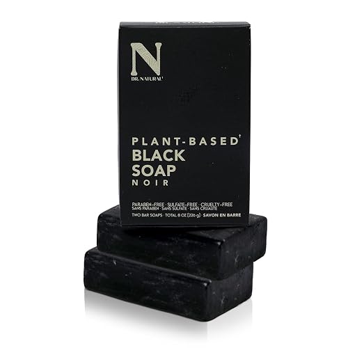 Dr. Natural Black Bar Soap - Gentle Moisturizing Soap Bar - Anti Acne and Blemishes - Moisturizing, Pore Cleanser - Natural African Body Wash - 2 pcs Beauty & Personal Care Dr. Natural