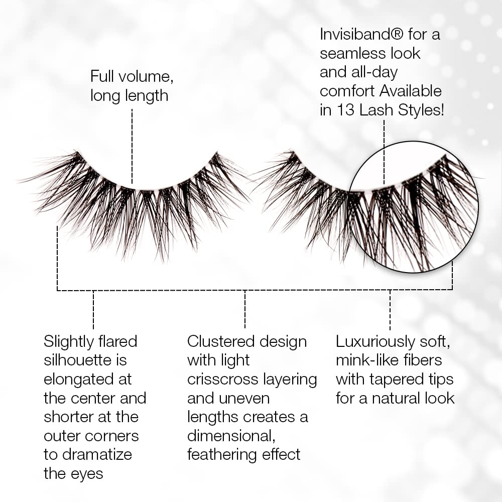 Ardell 3D Faux Mink Lashes 865 - Lightweight, Reusable, Wispy False Eyelashes for a Dramatic Natural Look, 1 Pair Beauty & Personal Care Ardell