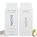 Native Body Wash, 2 Pack - Sandelwood and Shea Butter & Sea Salt and Cedar 18oz Clean Body Cleanser, Sulfate-Free, Paraben-Free Formula for All Skin Beauty & Personal Care Native