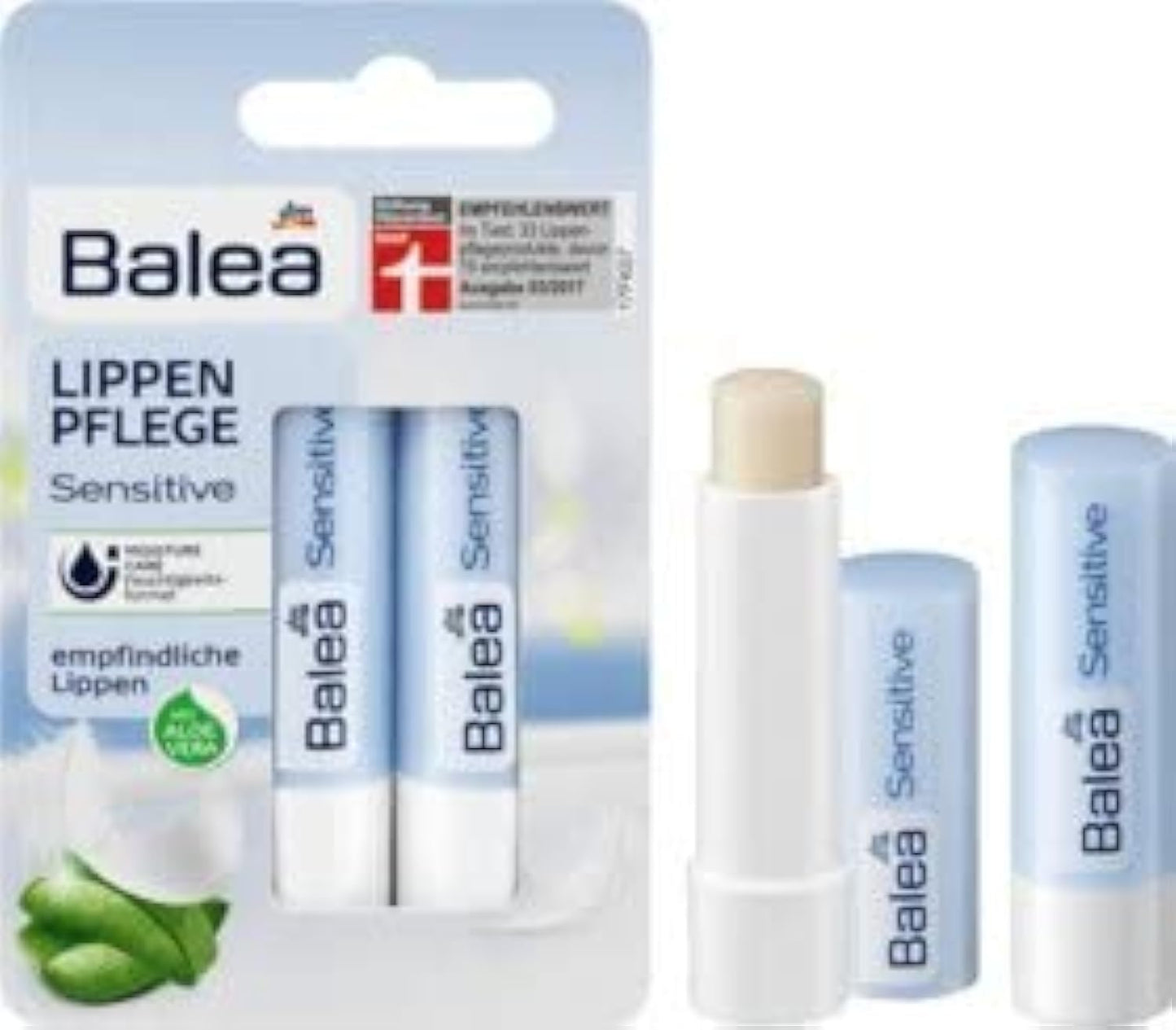 Balea Lip Care Sensitive 9.6 g (pack of 2) - German product Beauty and Personal Care Balea