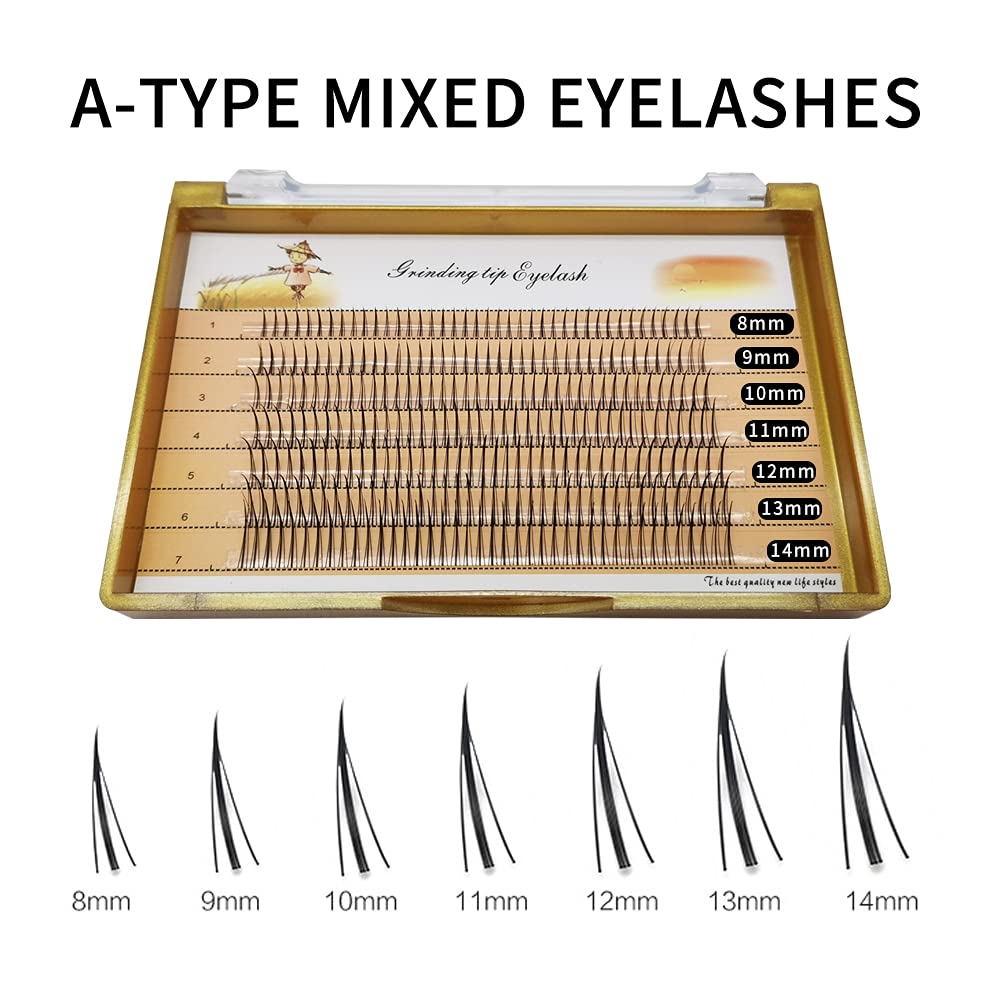 Fishtail Eyelash Extensions Mix Length Single Cluster Fans Eyelashes Fashion Fish Tail Fairy Eyelashes C Curl Super Natual Grafting Eyelash Dovetail… Beauty & Personal Care adiya