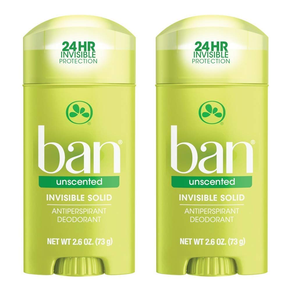 Ban Anti-Perspirant Deodorant Invisible Solid Unscented 2.60 oz (2 pack) Beauty and Personal Care Ban