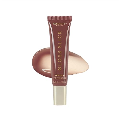 Absolute New York Gloss Slick Peptide Tinted Balm, Weightless and Non-Sticky, Soft Hydrated and Plump Lips (MLPT05 Vanilla Bean) Beauty & Personal Care Absolute New York