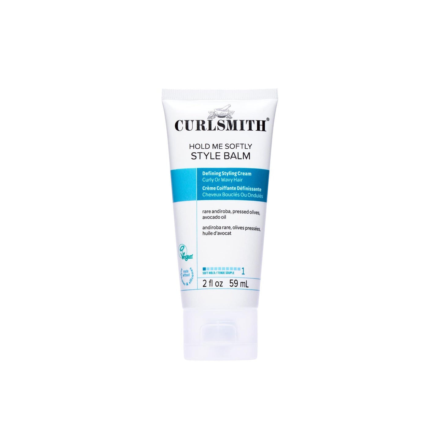 CURLSMITH - Hold Me Softly Style Balm - Vegan Soft Hold Styling Cream for Wavy and Curly Hair, Natural Look (2oz) Beauty & Personal Care CURLSMITH