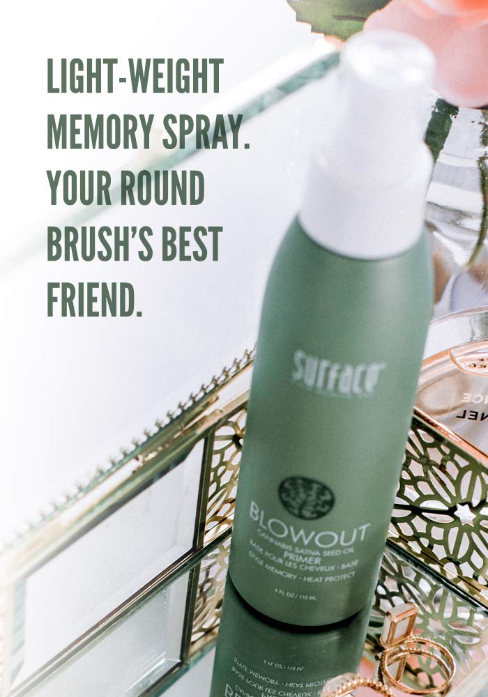 SURFACE Hair Blowout Primer Hair Spray for Men and Women, 4 oz - Lightweight, Nourishing Thermal Spray with Babassu Oil - Fast-Drying Blow Dry Spray Beauty & Personal Care SURFACE