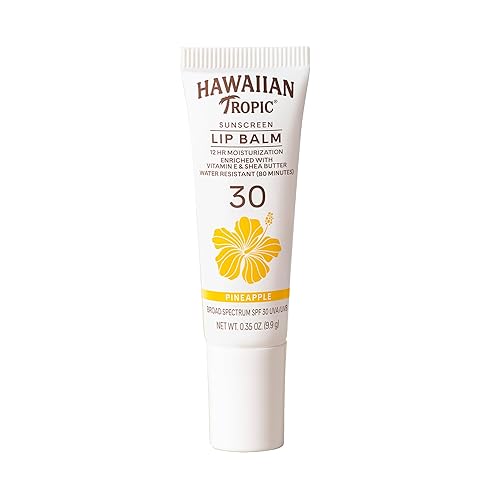 Hawaiian Tropic Lip Sunscreen SPF 30, Pineapple | SPF Lip Balm, Beach Essentials, Travel Size Sunscreen for Lips, 0.3 oz Beauty & Personal Care Hawaiian Tropic