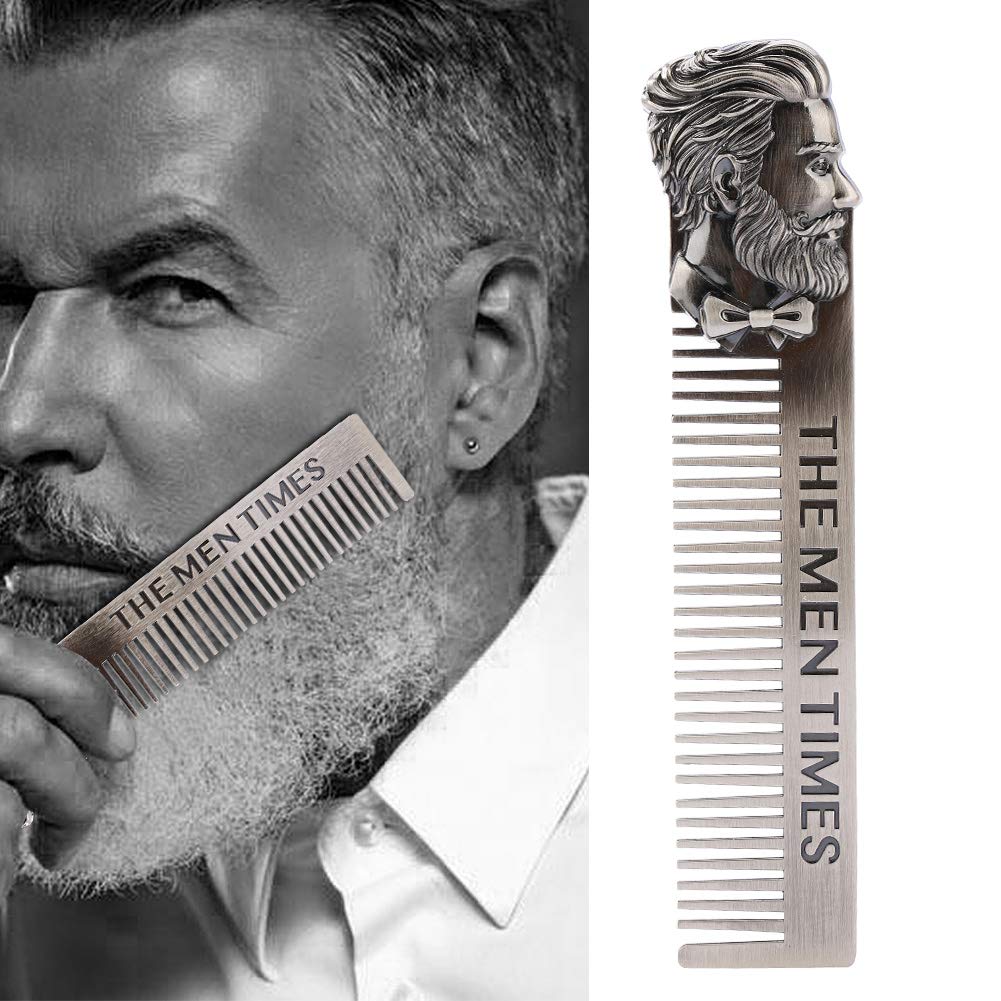 Mini Beard Comb Stainless Steel Beard Comb Portable Beard Comb Mustache Comb Steel Beard Combs For Hair Salon And Household Beauty and Personal Care YUYTE