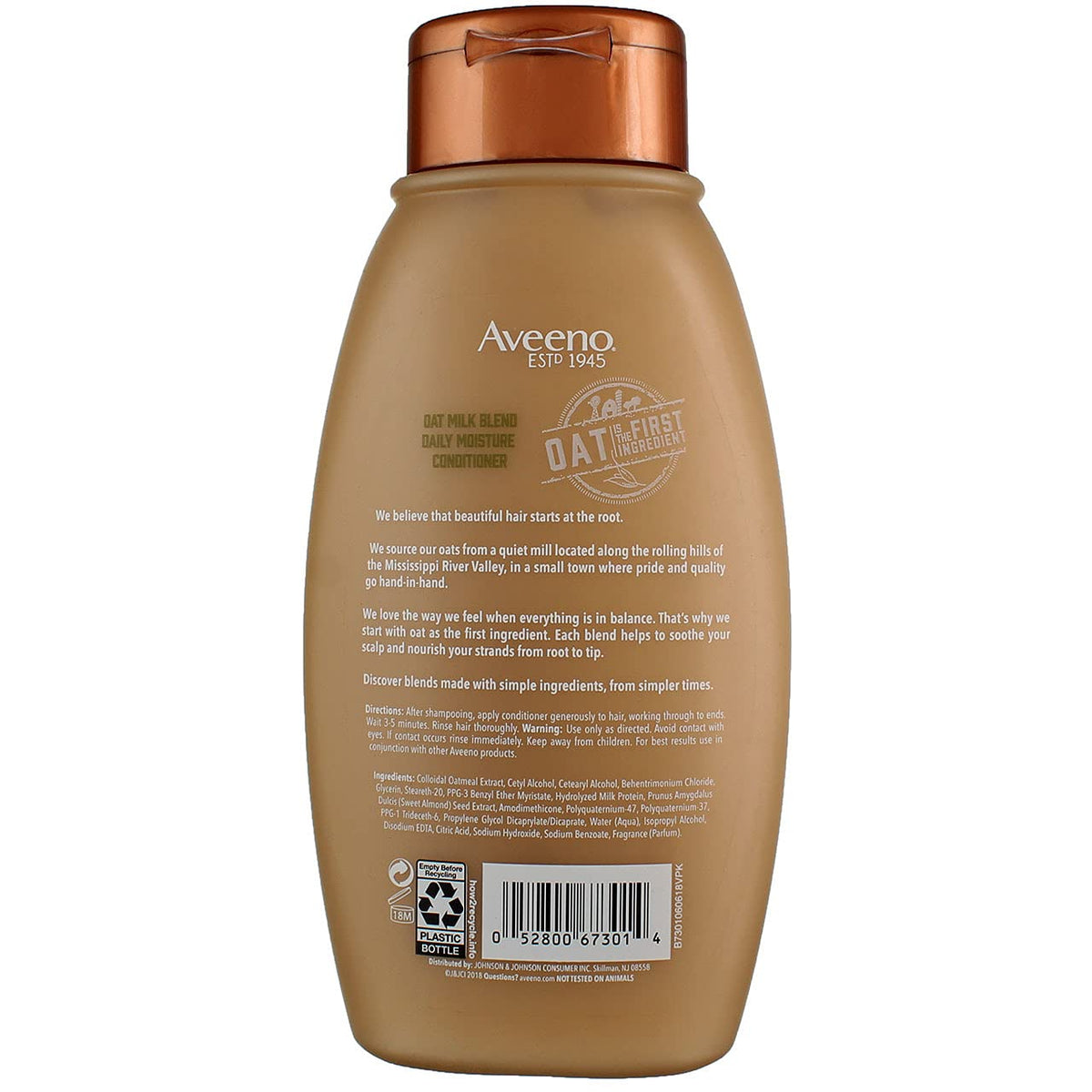 Aveeno Conditioner Oat Milk Blend 12 Ounce (Moisture) (354ml) (3 Pack)