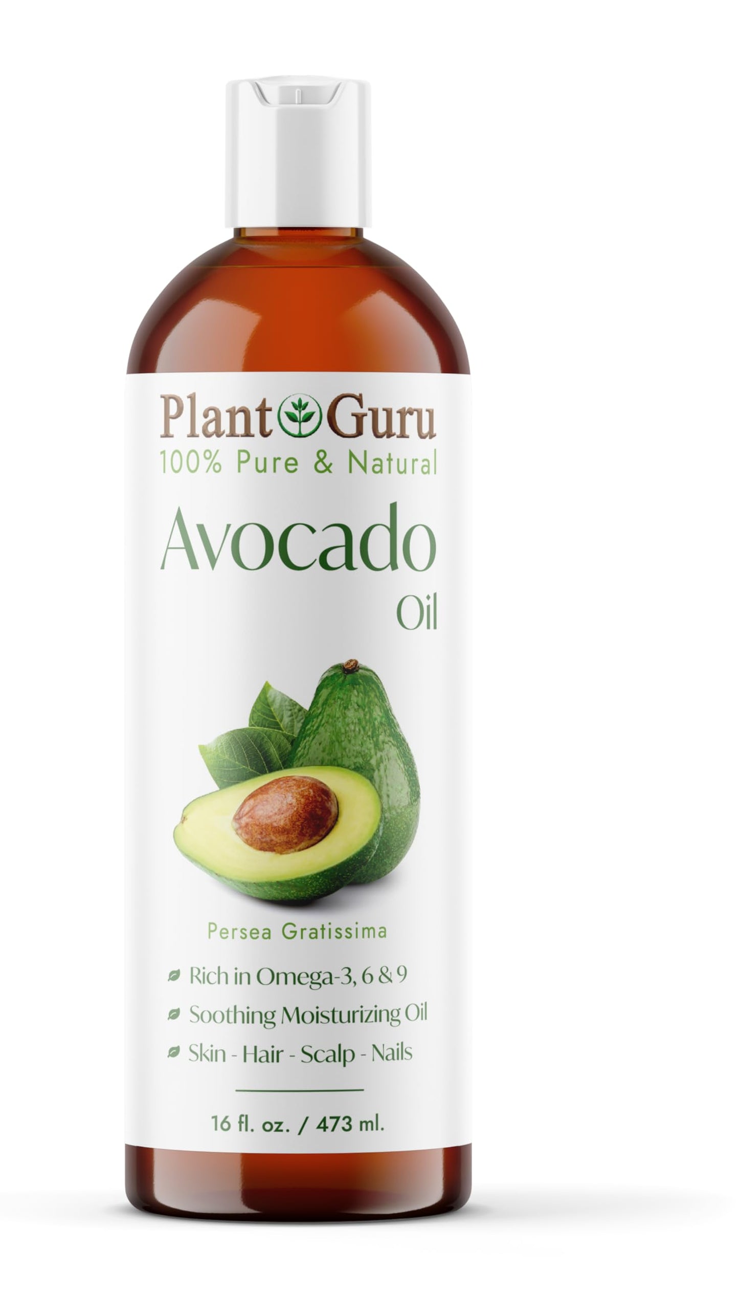 Carrier Oil Variety Set 16 oz Cold Pressed 100% Pure Natural Almond, Avocado, Coconut Fractionated, Grapeseed. For Aromatherapy Essential Oils, Skin Beauty & Personal Care Plant Guru