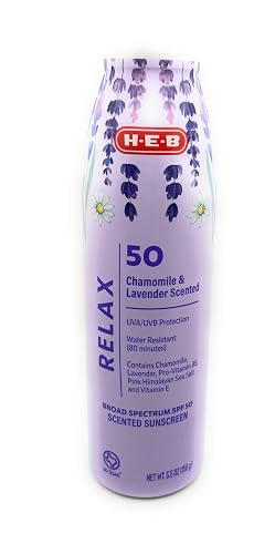 H-E-B Chamomile & Lavender Scented Sunscreen Spray - SPF 50-5.5oz - 1 bottle Beauty & Personal Care H-E-B