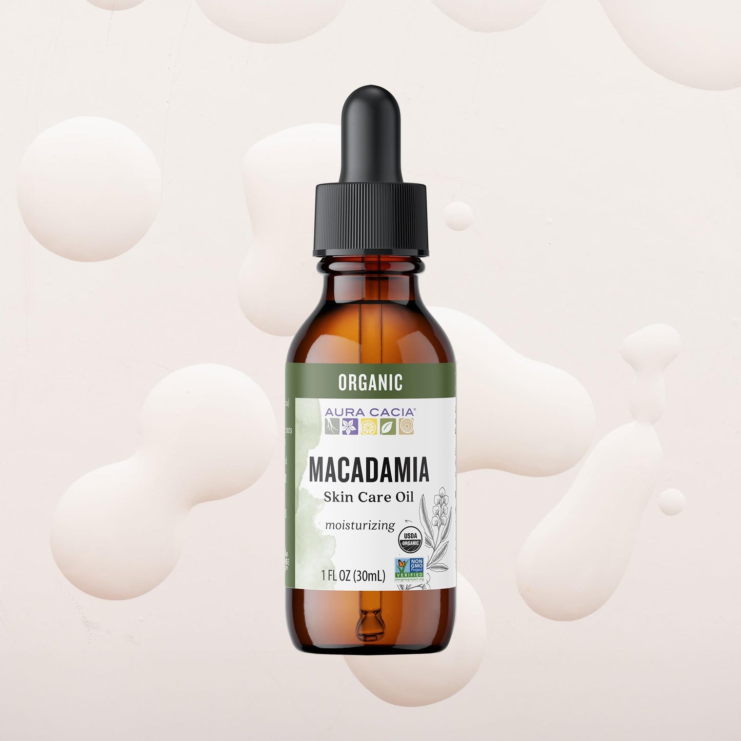 Aura Cacia Organic Skin Care, Protecting Macadamia Oil, 1 Fluid Ounce Beauty & Personal Care Aura Cacia