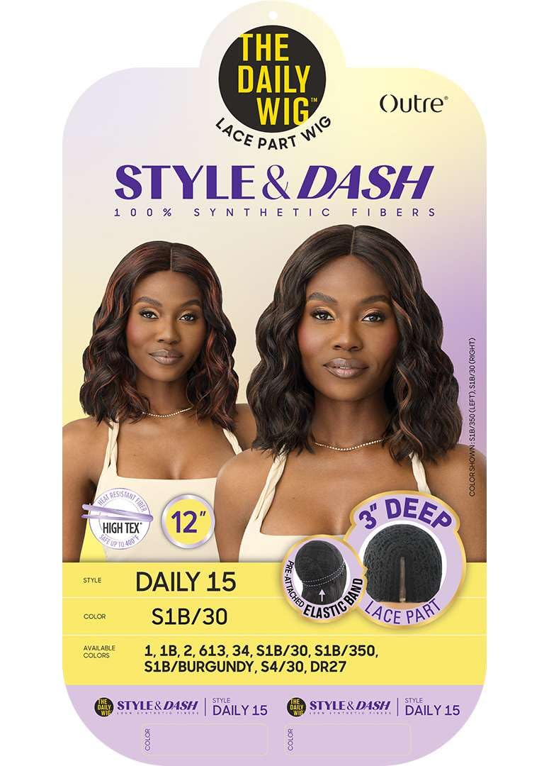 Outre The Daily Wig - Style & Dash - Daily 15 (JET BLACK 1)