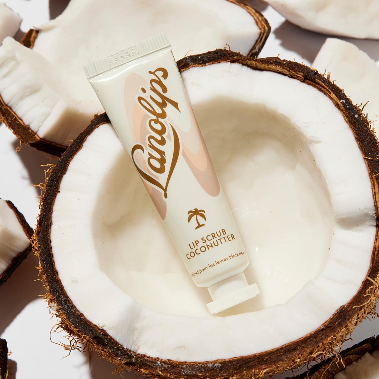 Lanolips Lip Scrub - Natural Lip Exfoliator Made with Lanolin, Vitamin E & Finely Ground Coconut Shells - Gentle Sugar Scrub for Healthy, Soft Lips Beauty and Personal Care Lanolips