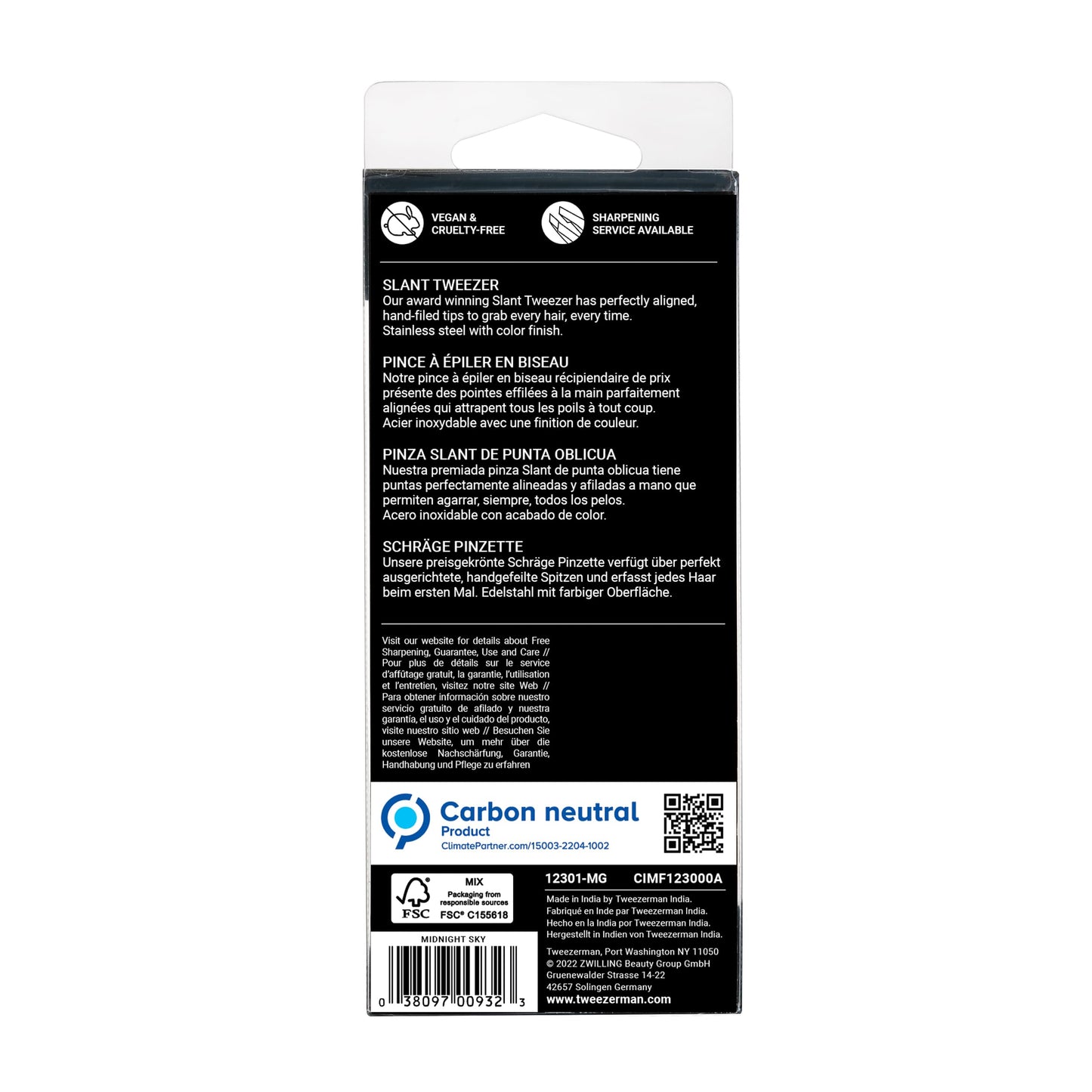 Tweezerman G.E.A.R. Slant Tweezer (Midnight) Beauty & Personal Care Tweezerman