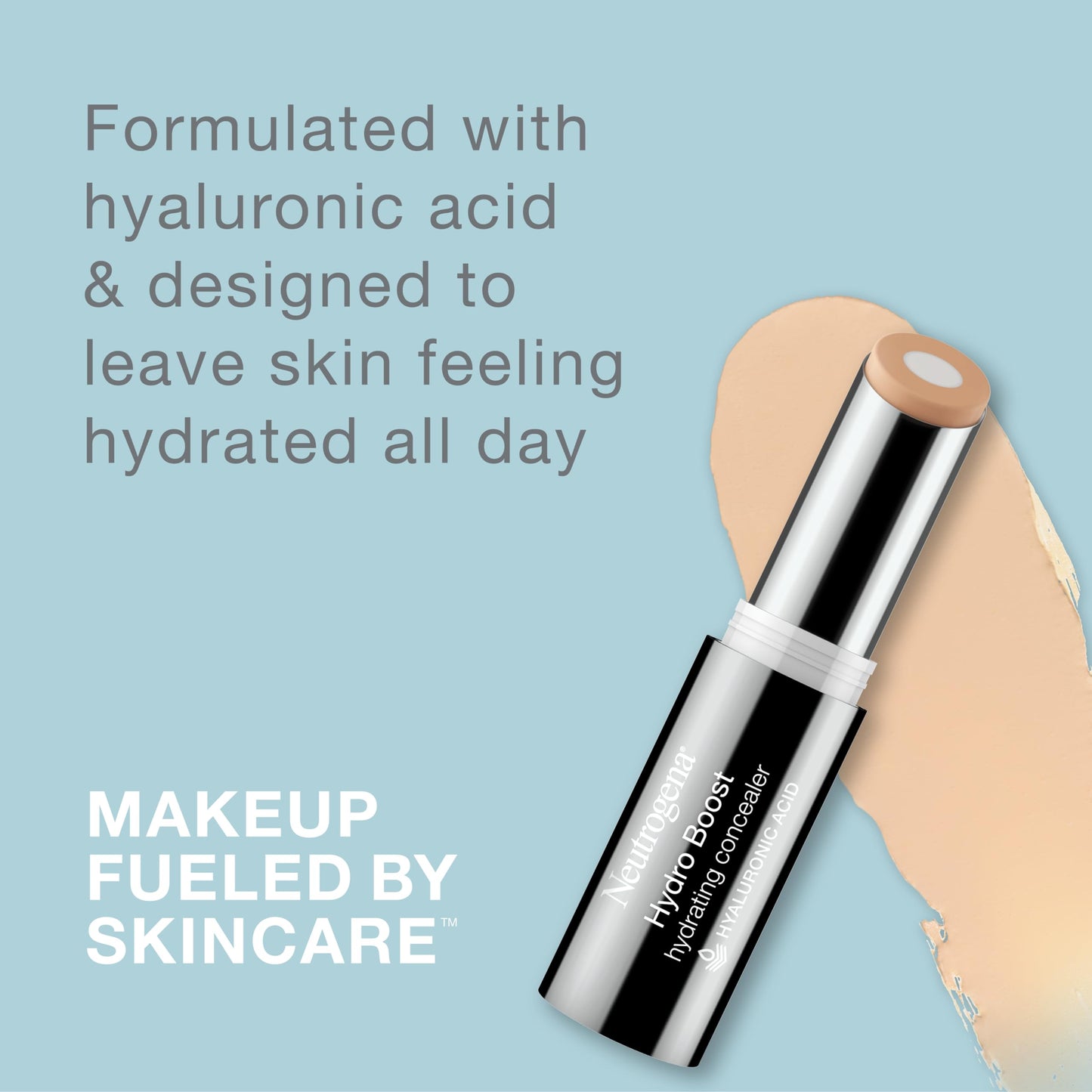 Neutrogena Hydro Boost Hydrating Concealer Stick for Dry Skin, Oil-Free, Lightweight, Non-Greasy and Non-Comedogenic Cover-Up Makeup with Hyaluronic Beauty & Personal Care Neutrogena