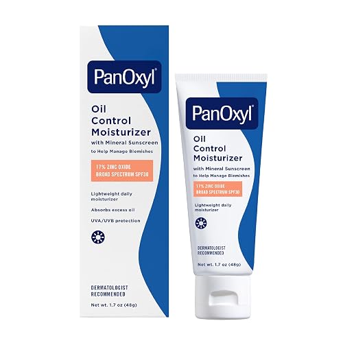 PanOxyl AM Oil Control Moisturizer, NEW Sheer Formula, Absorbs Excess Oil and Reduces Shine, with Mineral Sunscreen for Acne Prone and Oily Skin - SPF Beauty & Personal Care PanOxyl