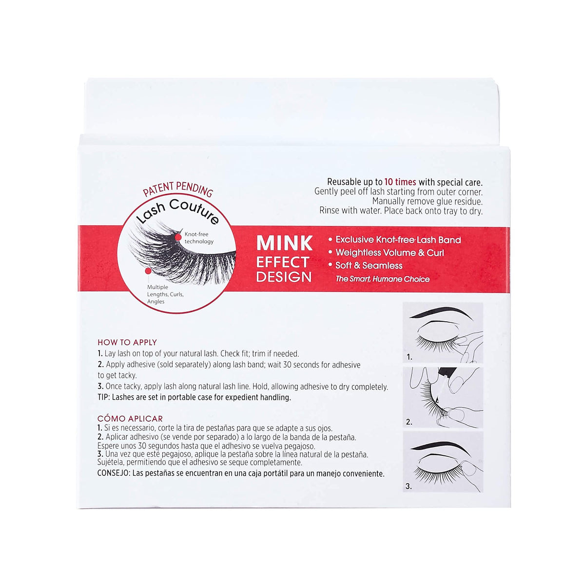 Kiss Faux Mink, False Eyelashes, 'Muse', 14mm, Includes 2 Pairs Of Lashes, Easy to Apply, Reusable Lash Clusters