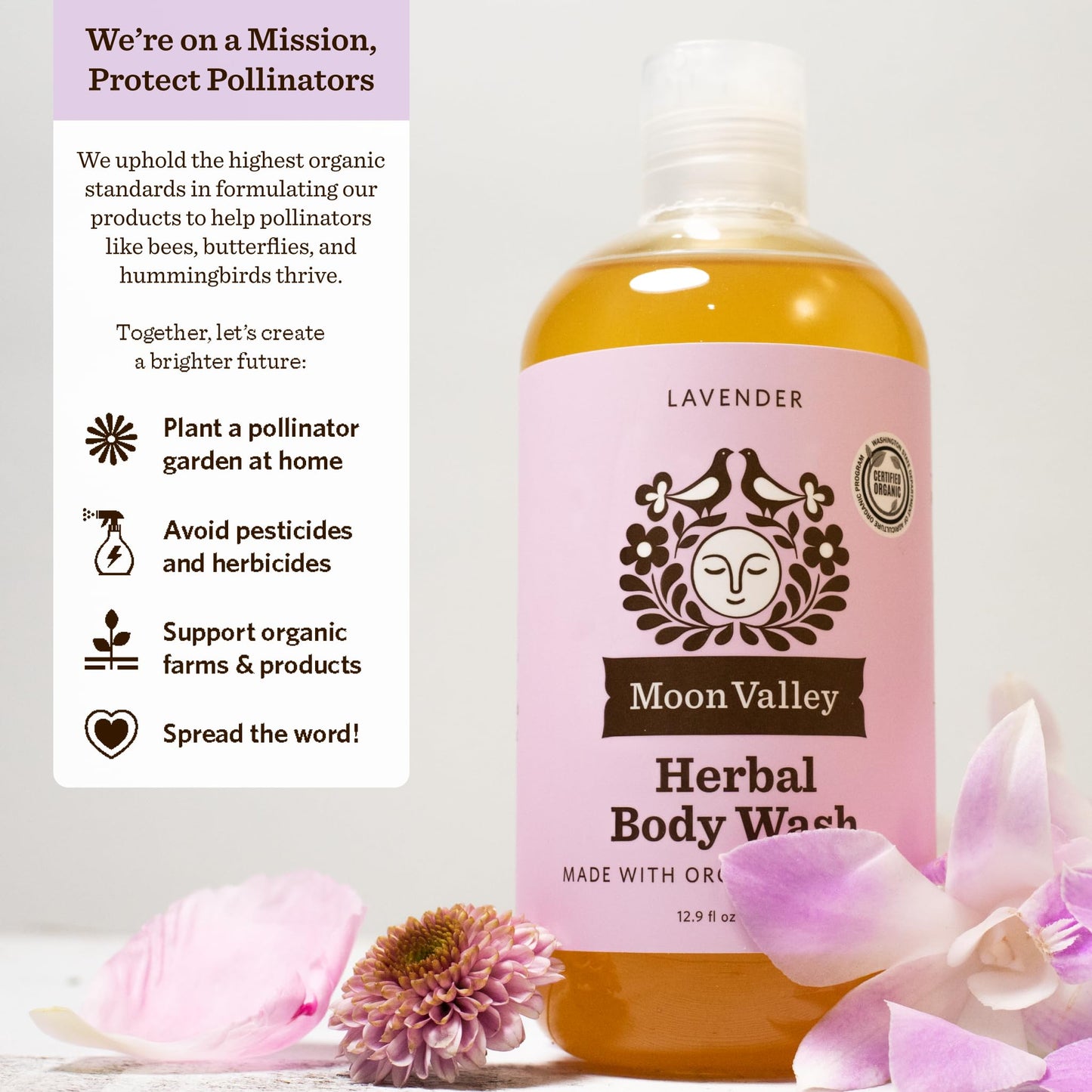 Moon Valley Organics Herbal Body Wash, Lavender, Peppermint, Siberian Fir, All Natural Ingredients, No Parabens, Vegan, Moisturizing Essential Oils Beauty & Personal Care Moon Valley Organics