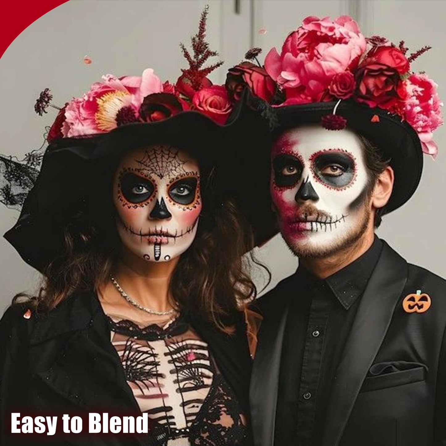 Clown Black White Red Face Body Paint, Clown Body Paint Washable, Joker Makeup Kit Professional, Perfect for Halloween, SFX Makeup, FX Cosplay Beauty & Personal Care Js2U ZW