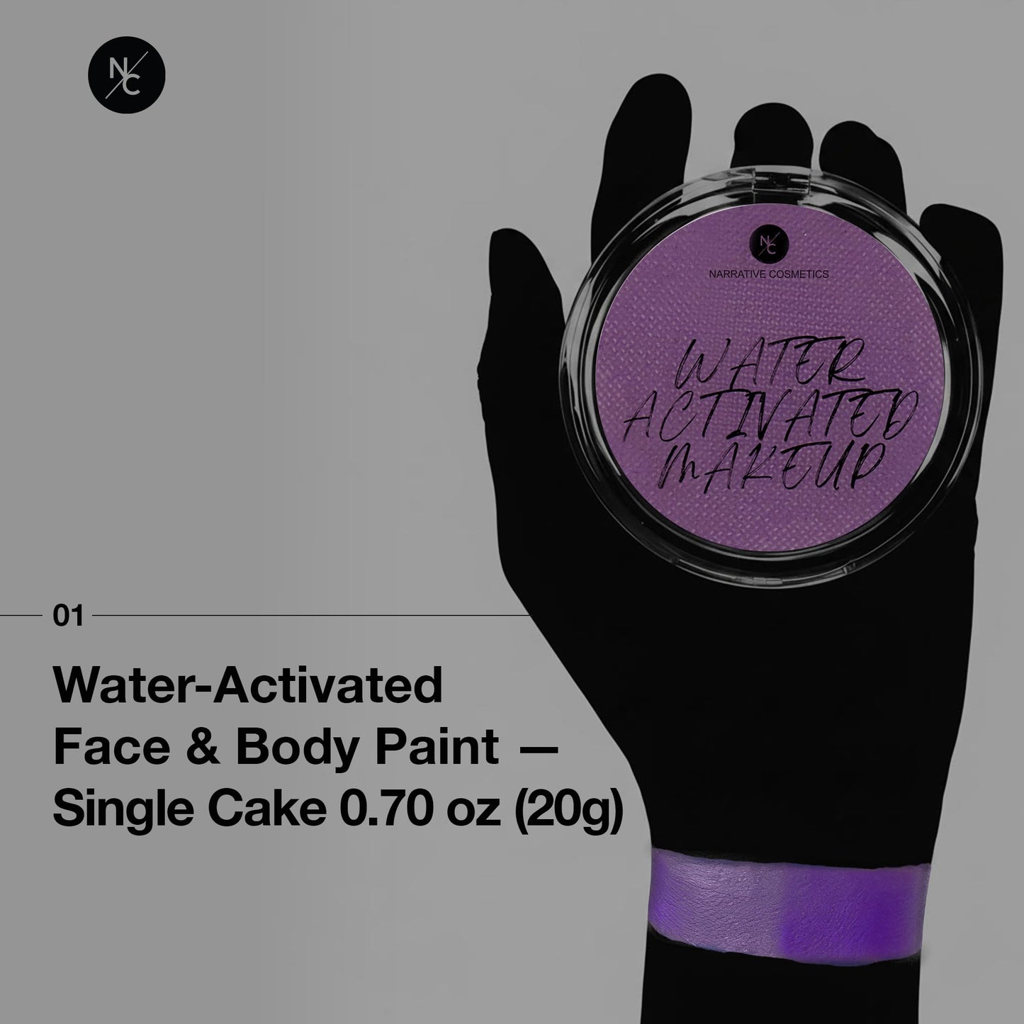 Narrative Cosmetics Water-Activated Face & Body Paint - Highly Pigmented, Long-Lasting Face & Body Paint for SFX, Cosplay, and Artistic Makeup Beauty & Personal Care Narrative Cosmetics