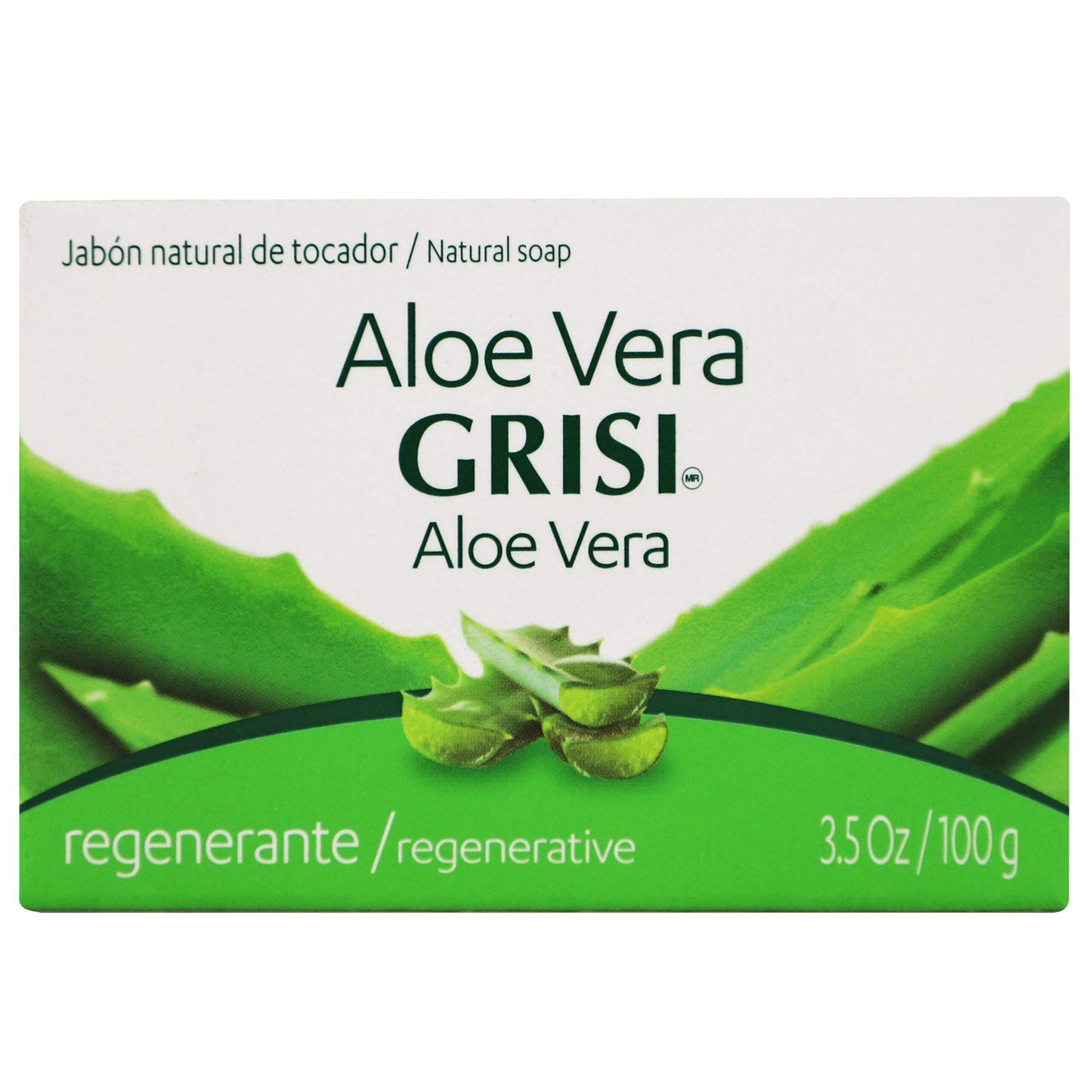6pk - Aloe Vera Soap - Jabon de Sávila - Grisi (3.5 Oz. X 6 Units) Beauty & Personal Care Grisi