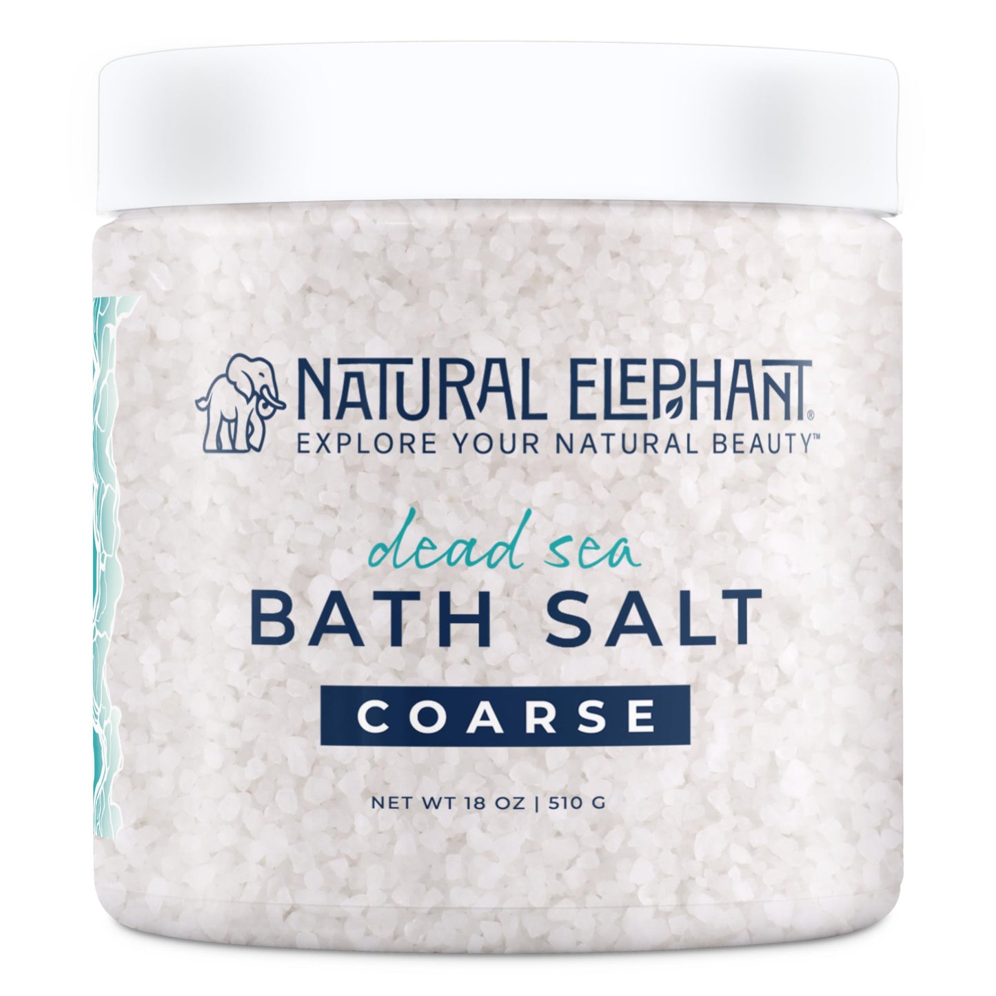 Dead Sea Salt Coarse Grain Bath Soak 18 oz - Relaxing Mineral Soak Beauty and Personal Care Natural Elephant