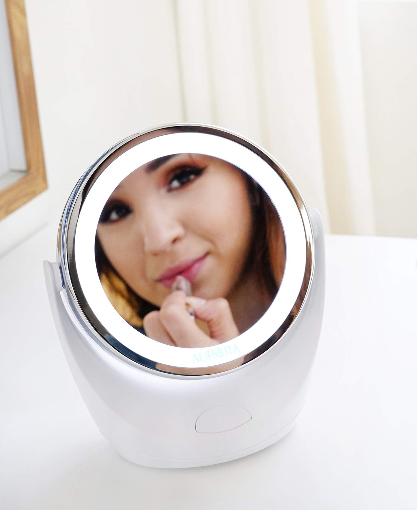 Aurora Health & Beauty 1x/5x Led Vanity/Makeup Mirror, 360 Rotation, Portable With Led Ring Beauty & Personal Care Aurora Health & Beauty