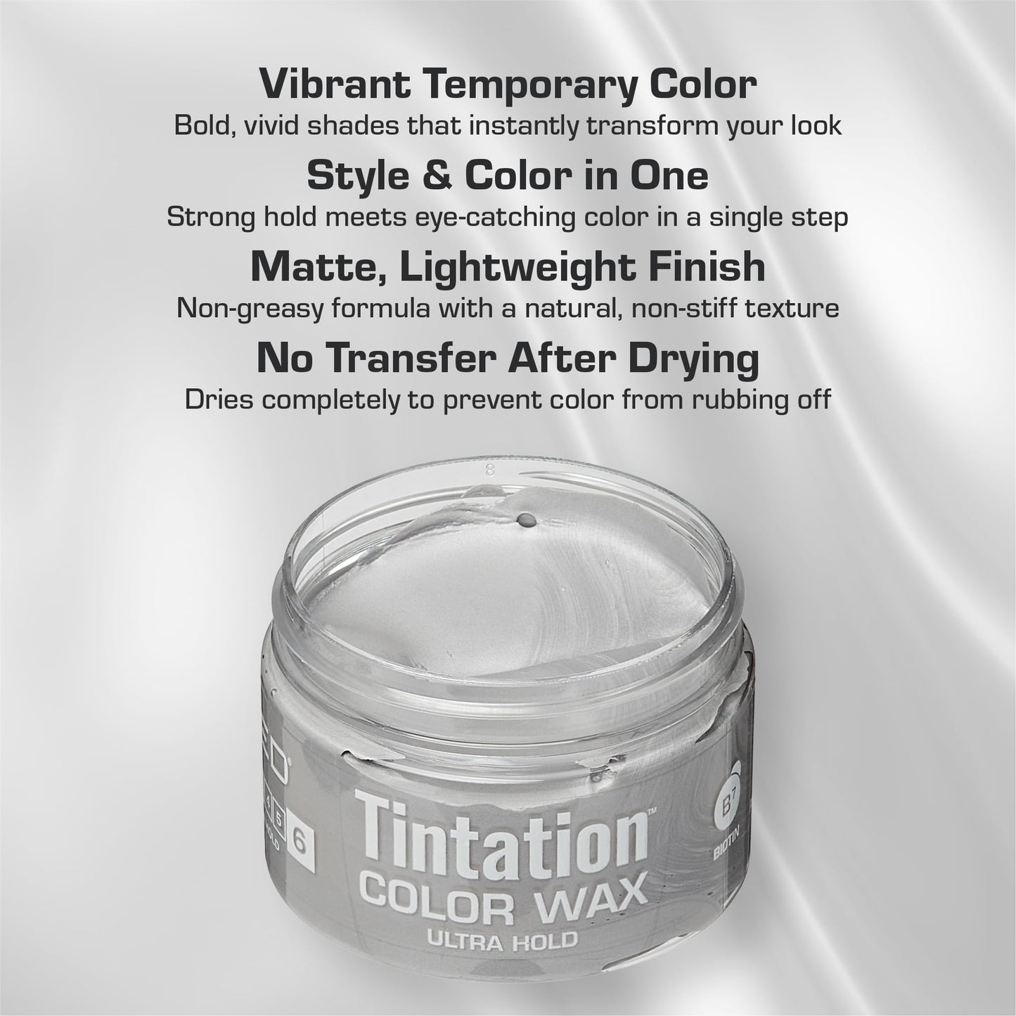 Red by Kiss Tintation Temporary Hair Color Wax - Vivid Instant Color, Ultra Hold, Water & Sweat Resistant, Curly Hair Safe, Non-Drying & Damage-Free Beauty & Personal Care Red by Kiss