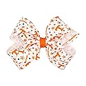 Divine Creations Girls' Collegiate Themed Game Day Logo Print Hair Bow by Wee Ones on a WeeStay Clip, Classic Grosgrain, Classic Grosgrain, Medium Beauty & Personal Care Wee Ones