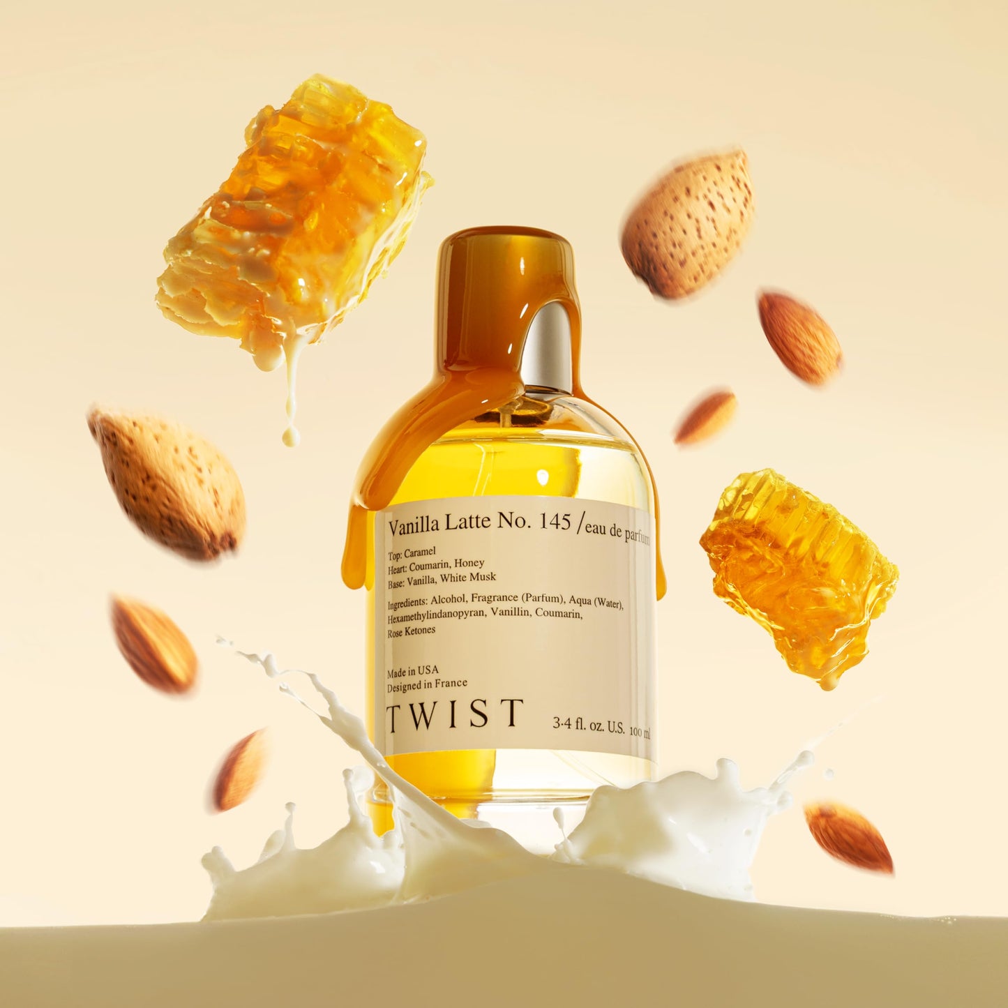 Twist Vanilla Latte No. 145 - Eau De Parfum Inspired by Giardini Di T. Bianco Latte, Long-Lasting Perfume For Women & Men, Paraben Free, Vegan, Clean Beauty & Personal Care HOUSE OF TWIST