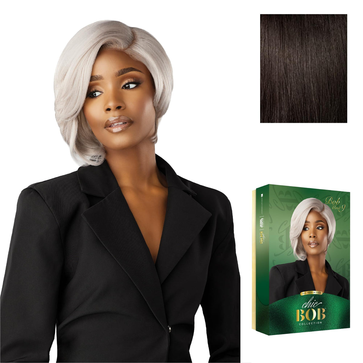 Sensationnel Chicbob Lace Frontwig-Bob Unit 9, 2 DARKBROWN