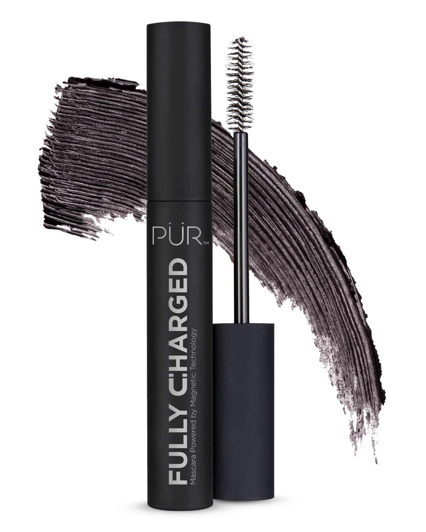 PÜR MINERALS Fully Charged Mascara for Eye Lash Volume & Length (Black) - Travel Size Thickening, Volumizing, & Lengthening Mascara Powered Beauty & Personal Care PÜR MINERALS