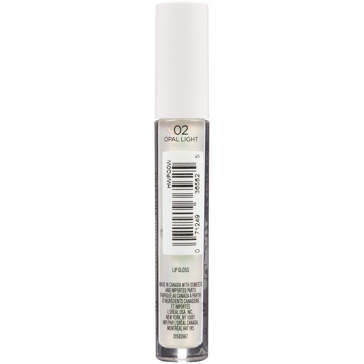 L'Oreal Paris Makeup Infallible Galaxy Lumiere Holographic Lip Gloss, Loaded with Iridescent Pearls, Wear Alone or as a Topper to your Favorite