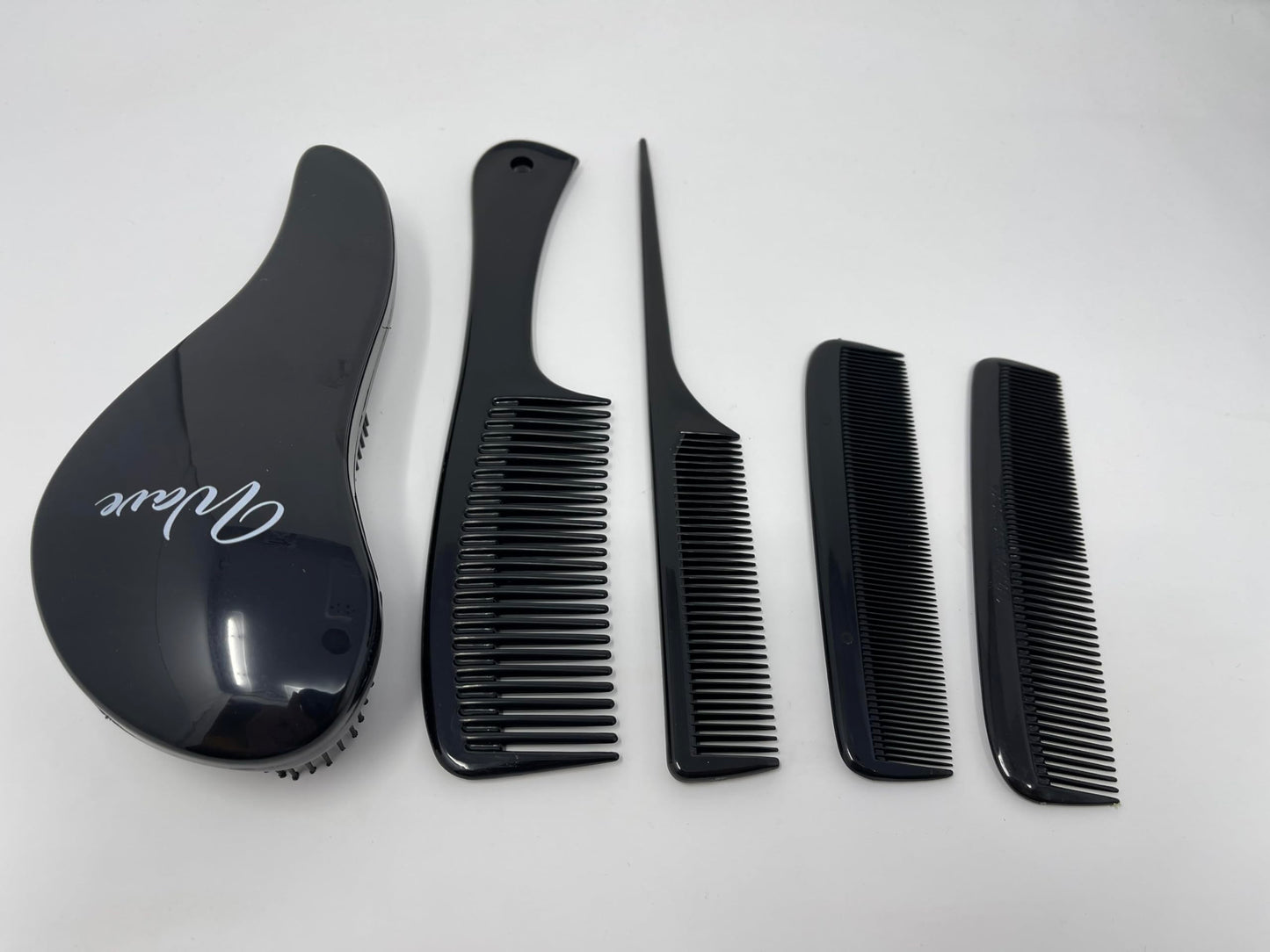 GENTS 5-Piece Hair Detangling Brush Set - Professional Salon Quality Comb & Brush Kit for Men Women - Anti-Static Black Bristles for All Hair Types Beauty and Personal Care G.B.S